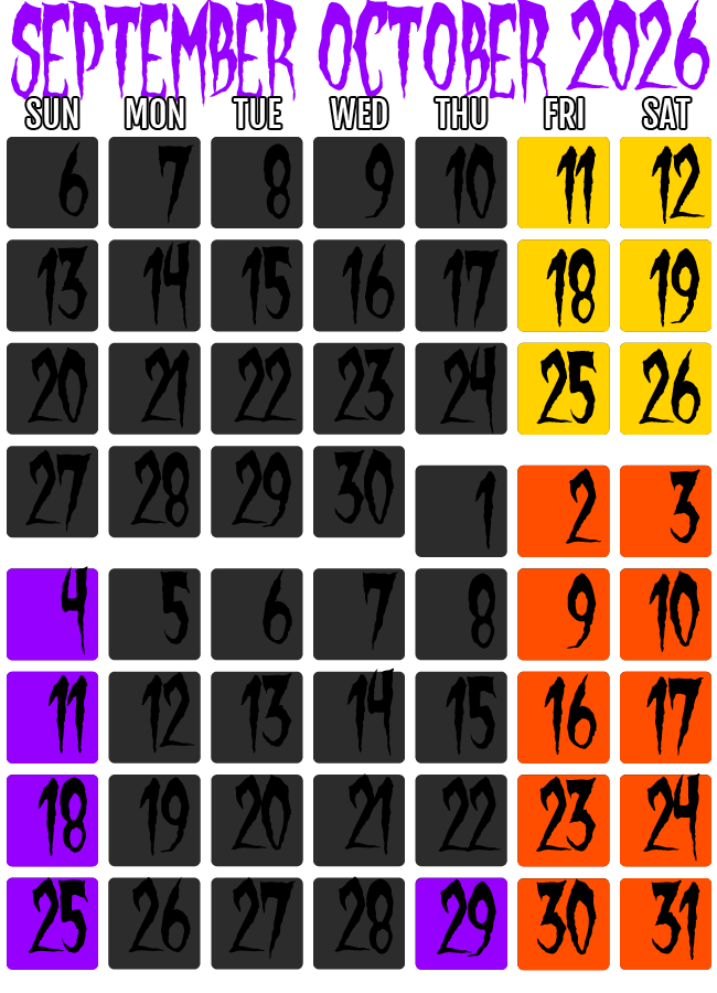 Dates of Operation